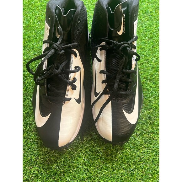 NIKE VAPOR PRO 3/4 DESTROYER Football Cleats  White/Black  Size 10.5 NEW Oreo S3 main image 4